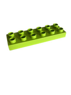 Lego Duplo kostka sv. zelená 6x2 úzká